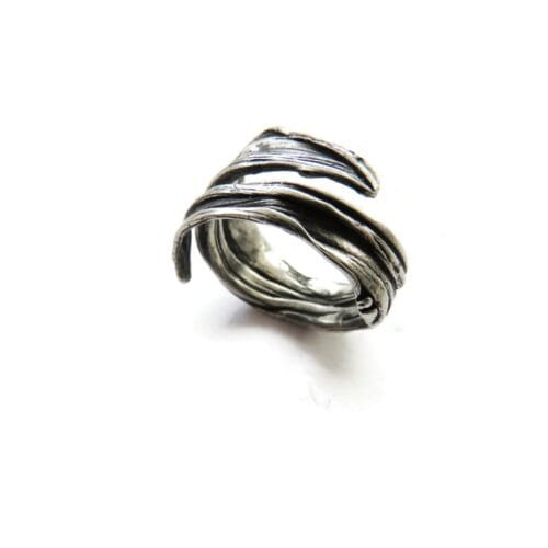 Adjustable Organic Silver Ring