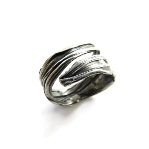 Adjustable Organic Silver Ring