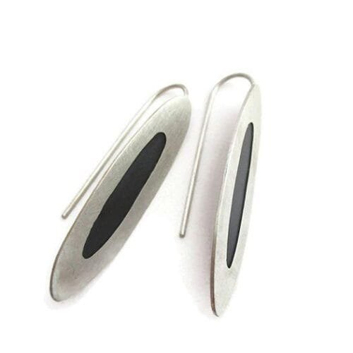 Asymmetrical Silver Dangle Earrings