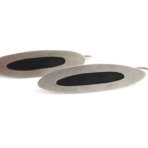 Asymmetrical Silver Dangle Earrings