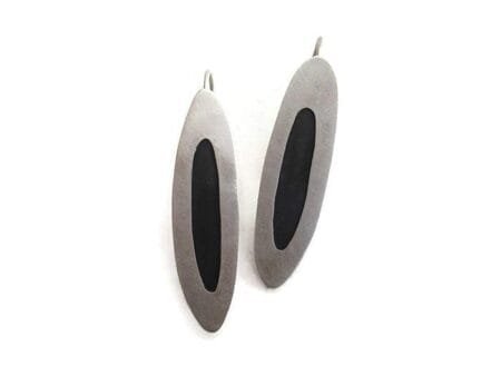 Asymmetrical Silver Dangle Earrings