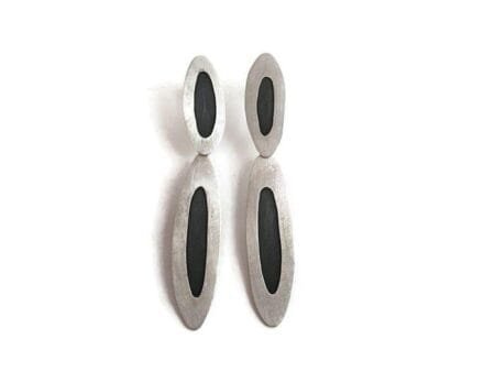 Asymmetrical Silver Post Earrings