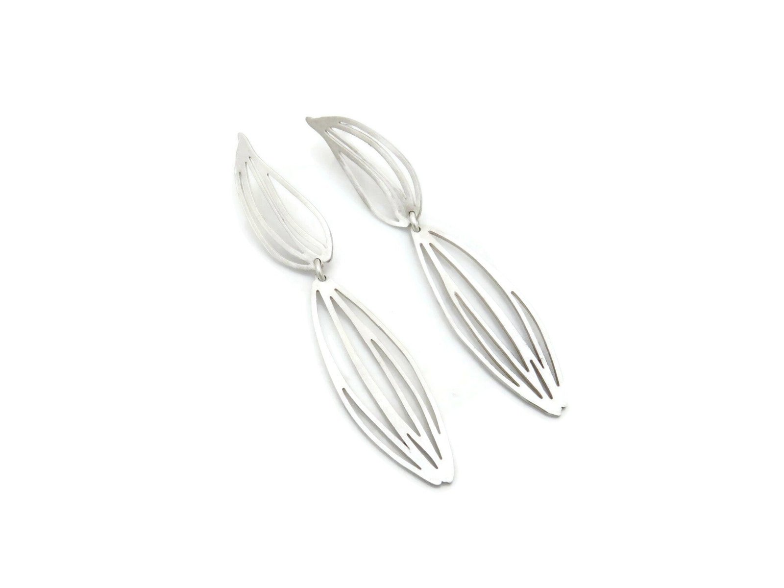 BotanicalDesignSilverDropEarrings KimyaJoyas