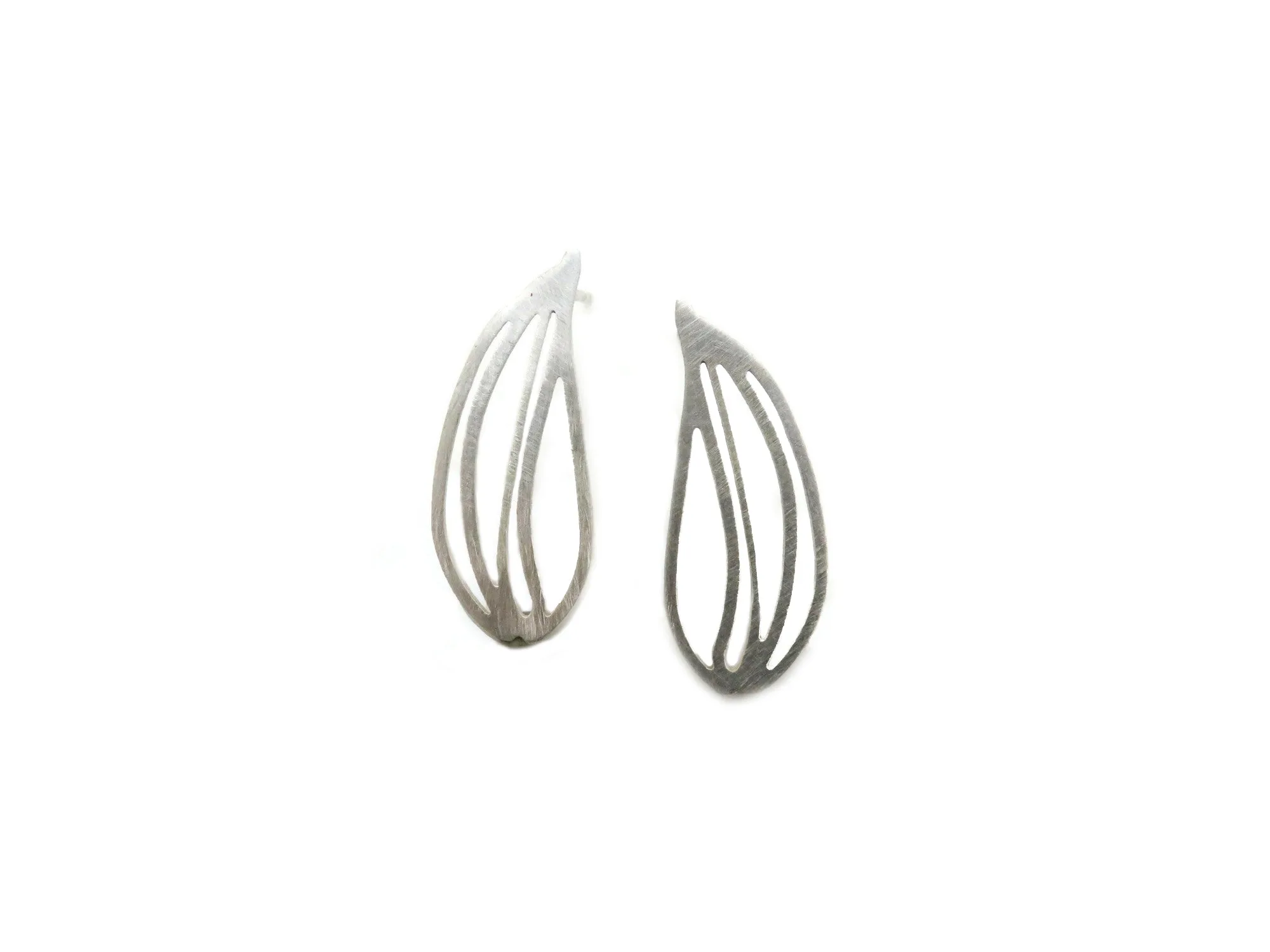 BotanicalSilverStudEarrings
