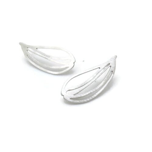 Botanical Silver Stud Earrings