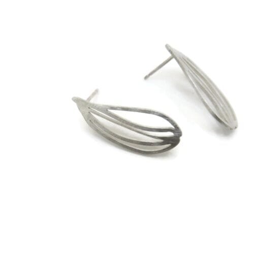 Botanical Silver Stud Earrings