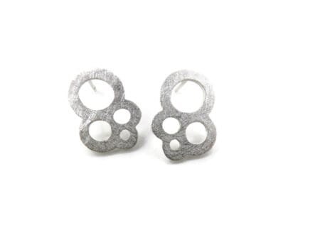 Circles Silver Stud Earrings