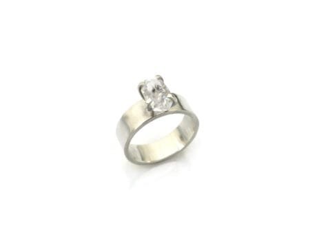 Herkimer Quartz Silver Ring