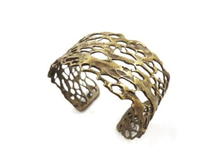Organic Bronze Wide Bracelet