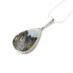 Maligano Jasper Pendant in Matte Silver