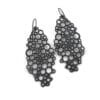 LargeGeometricOxidizedSilverDangleEarrings