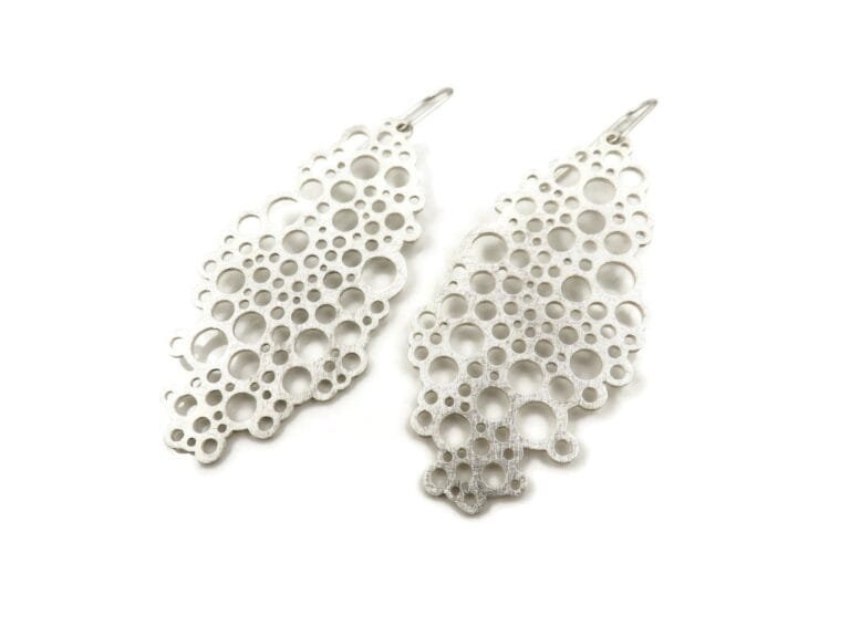Large Statement Silver Dangle Earrings