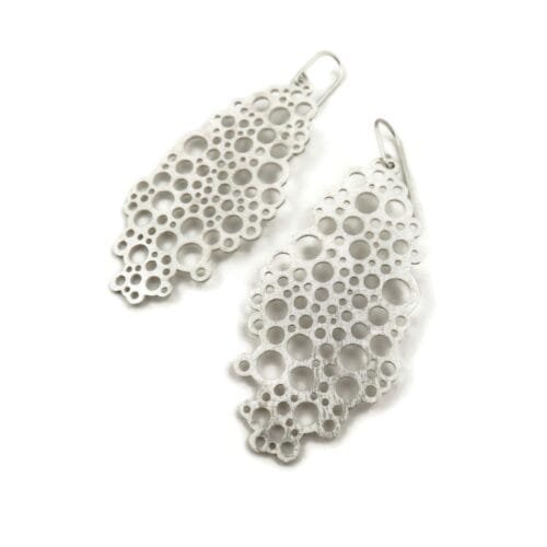 Large Statement Silver Dangle Earrings