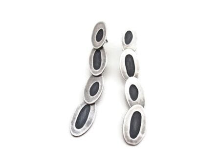 Linked Silver Earrings