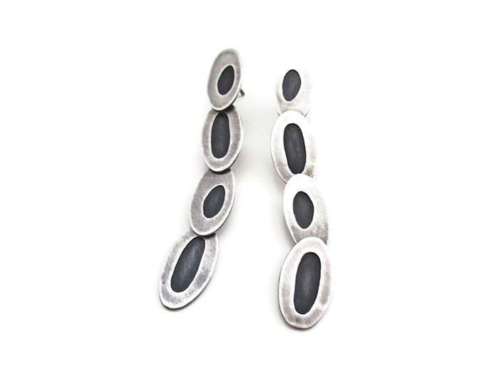 Linked Silver Earrings CELL 9