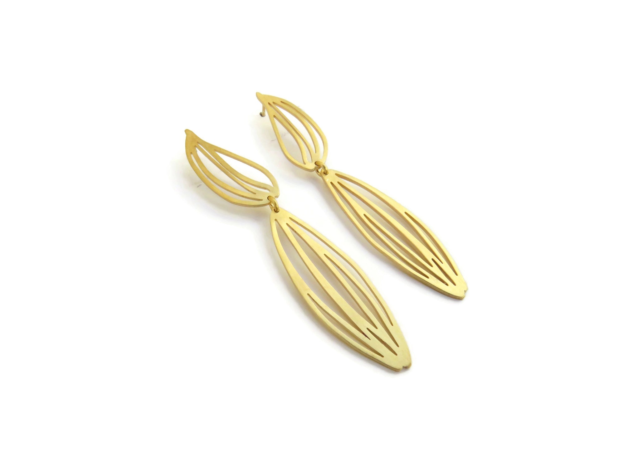 Long Double GoldPlated Earrings