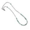 Long Necklace with Rough Aquamarine Beads