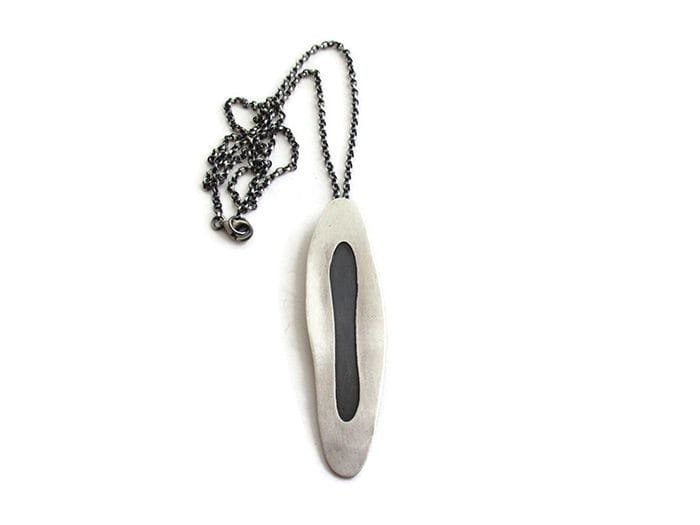 Long Silver Pendant CELL 2 1