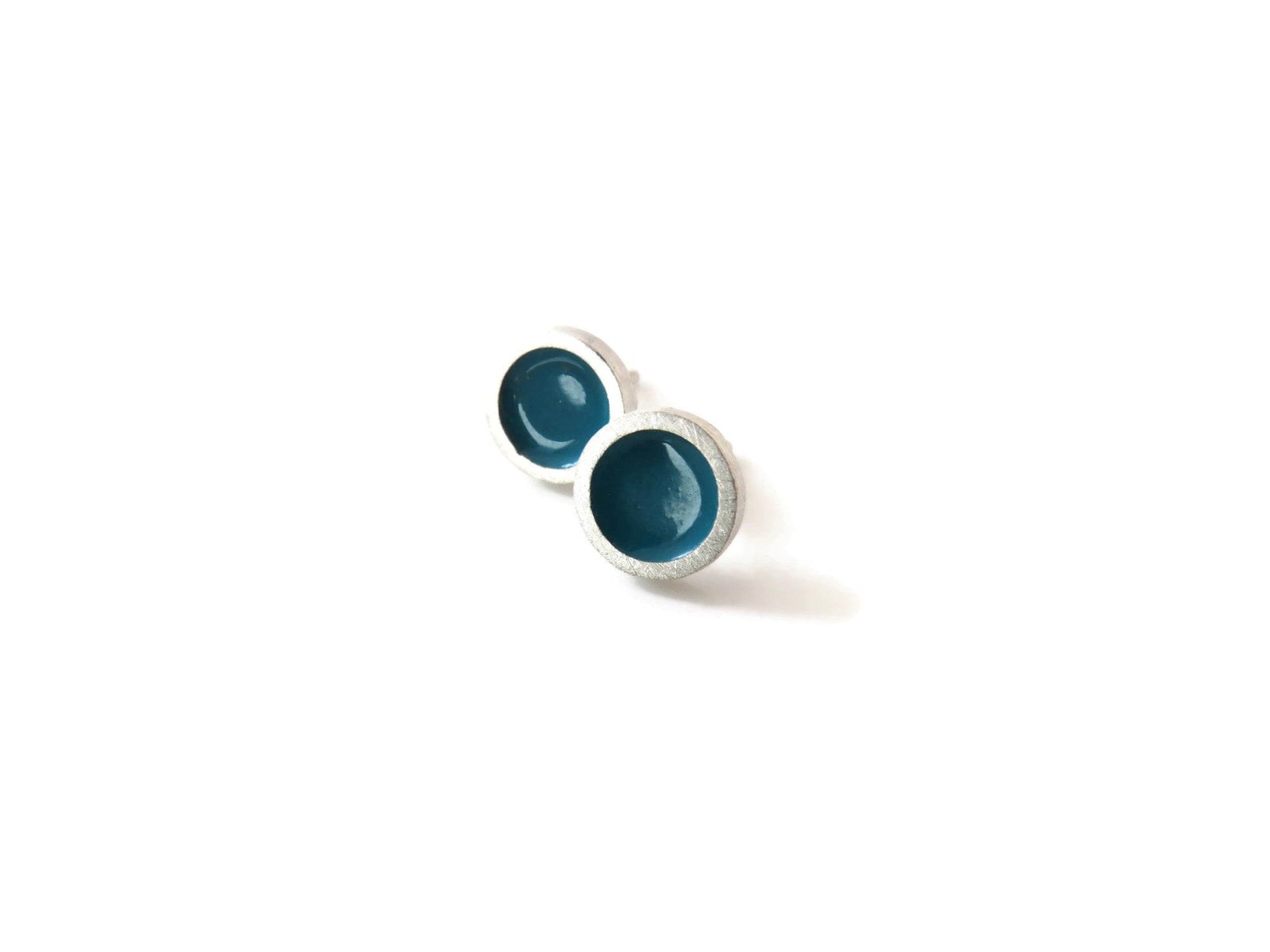 MiniEnameledTurquoiseSilverEarrings3