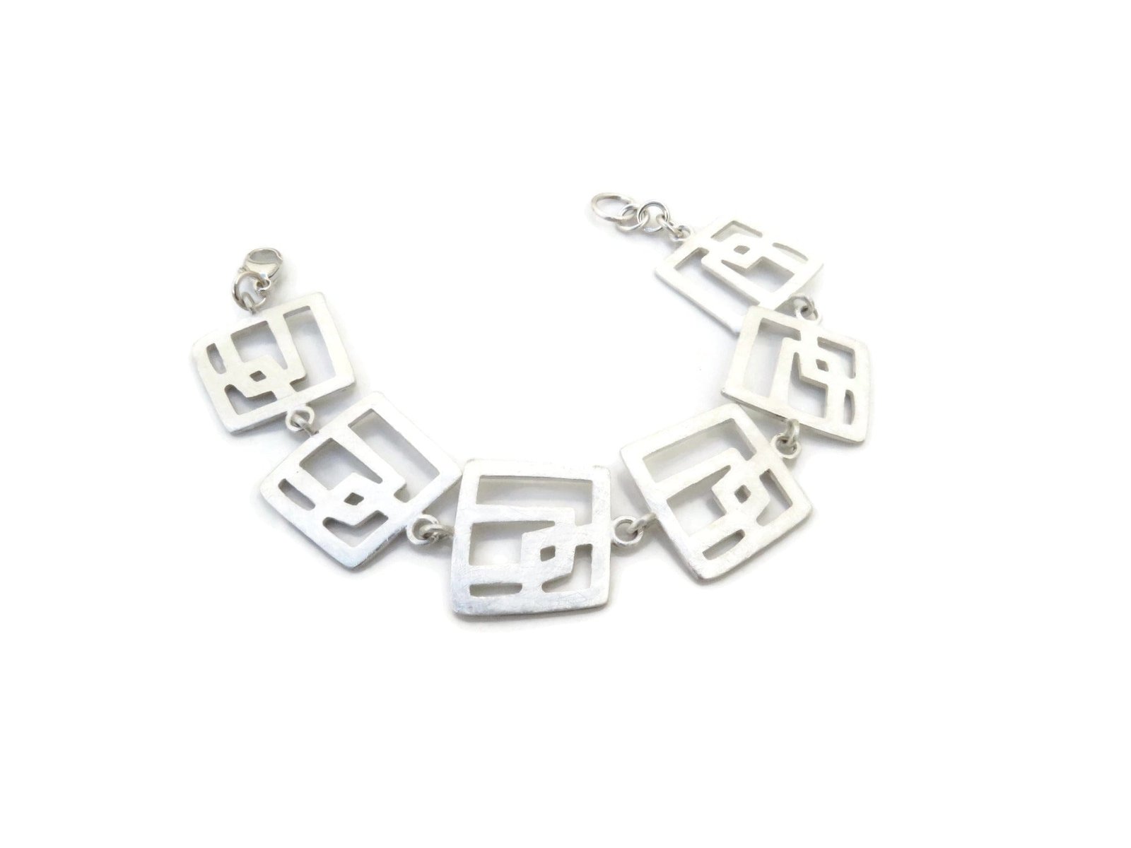 Modernist Link Silver Bracelet