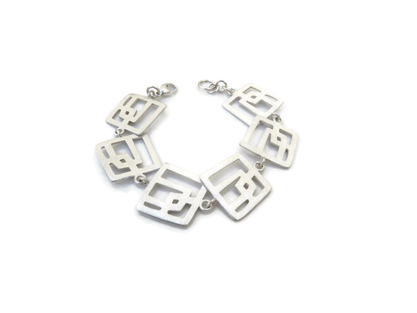 Modernist Link Silver Bracelet