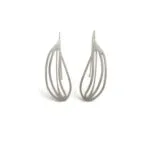 Natural Design Silver Dangle Earrings