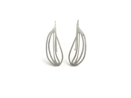 Natural Design Silver Dangle Earrings
