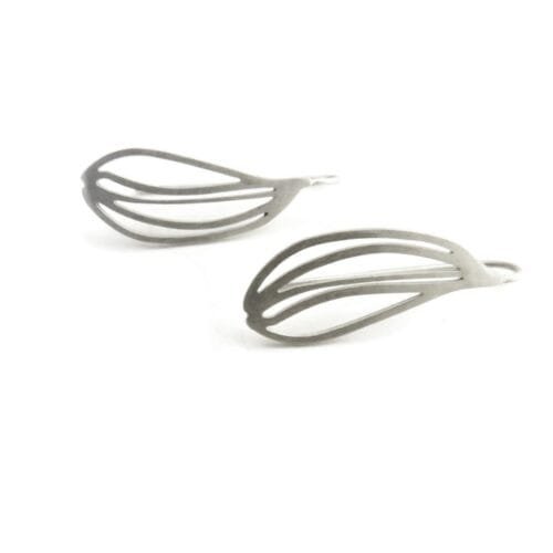 Natural Design Silver Dangle Earrings
