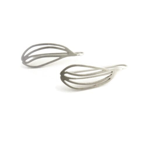 Natural Design Silver Dangle Earrings