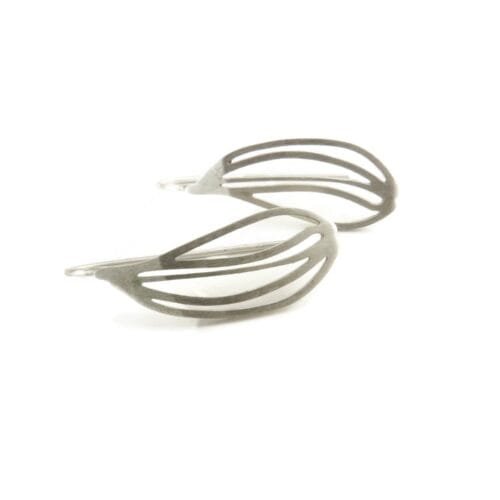 Natural Design Silver Dangle Earrings