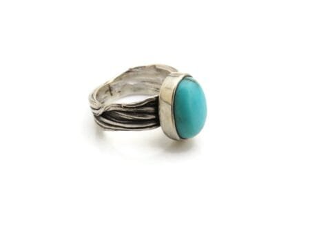Natural Turquoise Silver Ring