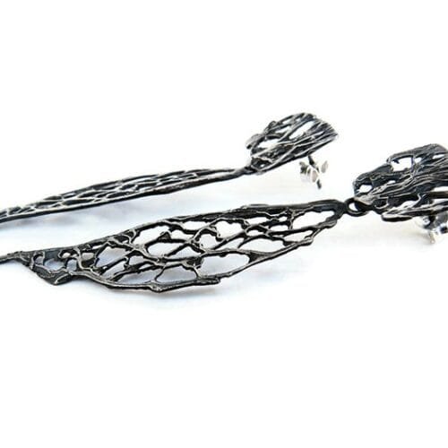Botanical Silver Dangle Earrings