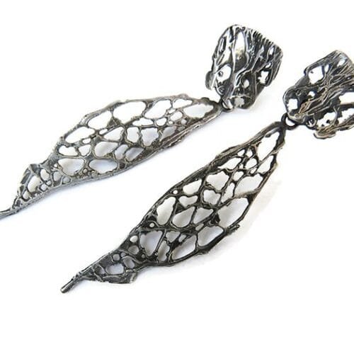 Botanical Silver Dangle Earrings