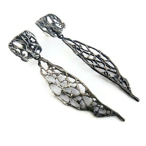 Botanical Silver Dangle Earrings
