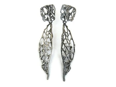 Botanical Silver Dangle Earrings
