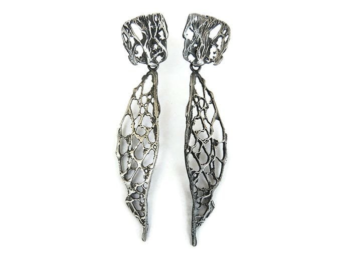 Natural Pattern Long Earrings OPU 7