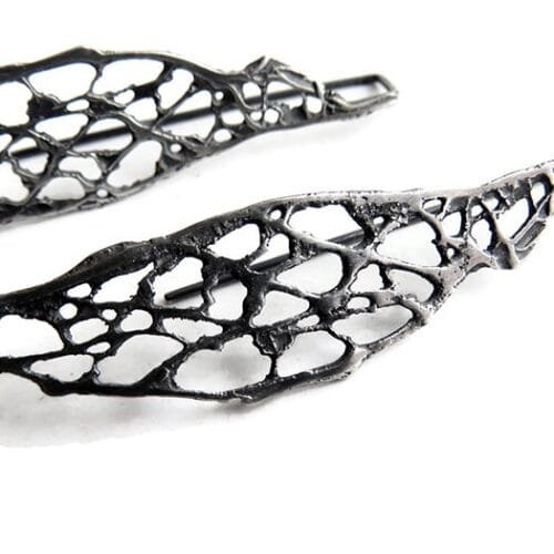 Organic Silver Hook Earrings