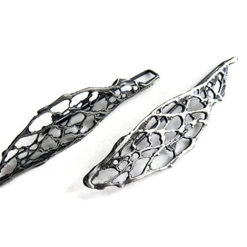 Organic Silver Hook Earrings