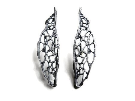 Organic Silver Hook Earrings