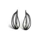 Organic Design Oxidized Silver Dangle Earrings