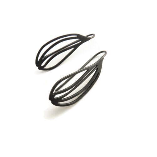 Organic Design Oxidized Silver Dangle Earrings