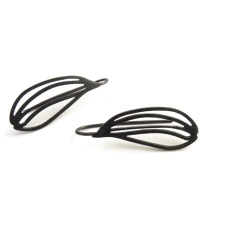Organic Design Oxidized Silver Dangle Earrings