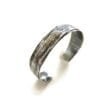 OrganicTextureSilverCuffBracelet3