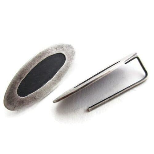 Organic Silver Dangle Earrings