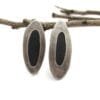 Organic Silver Dangle Earrings CELL 6