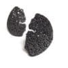 Oxidized Silver Textured Earrings VUL 0