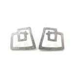 SculpturalSilverStudEarrings