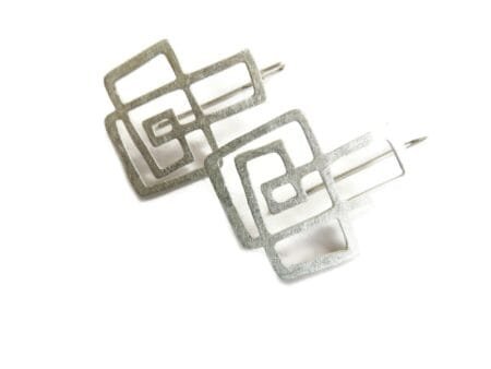 Pendientes Colgantes de Diseño en Plata