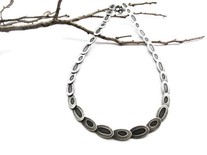 Silver Link Necklace CELL 8