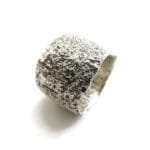 Textured Satin Silver Ring VUL 1